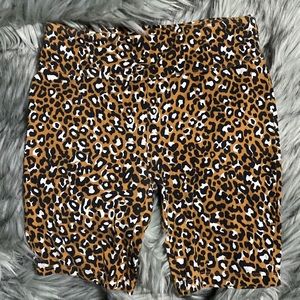 cheetah biker shorts